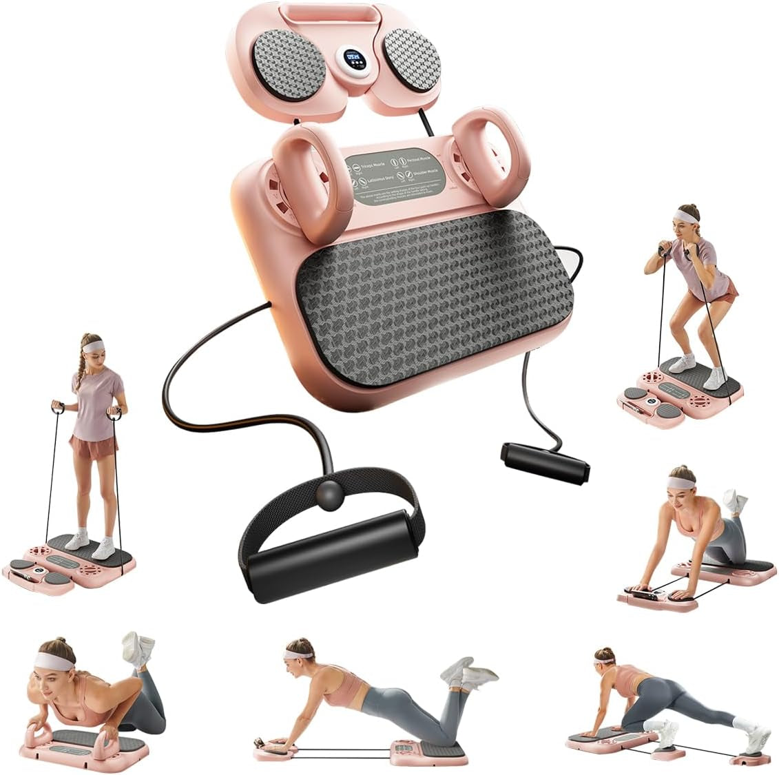 Enhanced Pilates Reformer and Home Workout Equipment Kit with Timer, Ab Workout Accessories, Multifunctional Push-Up Board, Resistance Bands, and Balance Board for Women